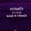Porte-carte "Compagnon" HERMES cuir grainé violet