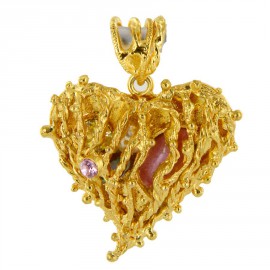 Golden heart for CHRISTIAN LACROIX vintage necklace