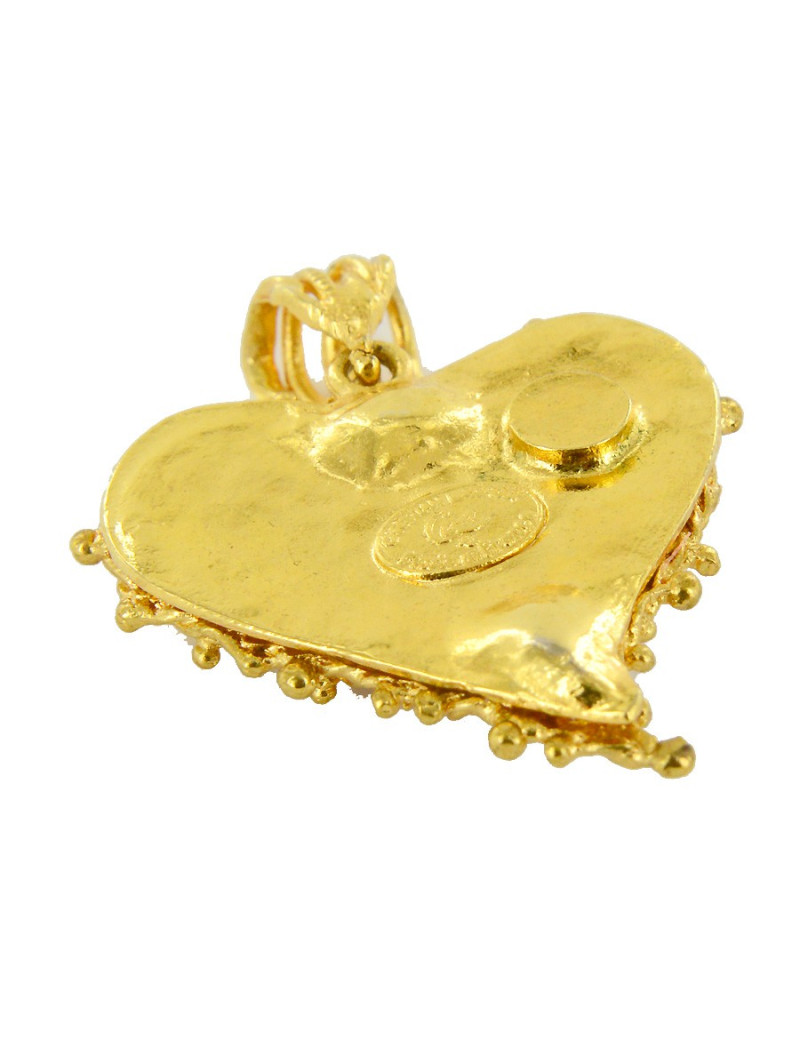 Coeur doré  pour collier CHRISTIAN LACROIX vintage