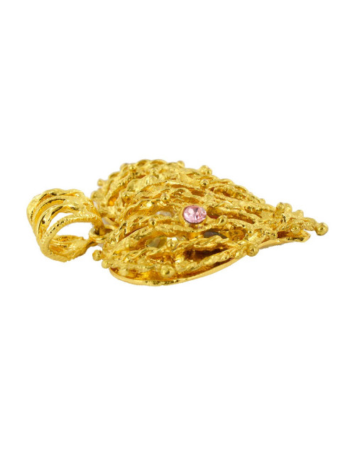 Coeur doré  pour collier CHRISTIAN LACROIX vintage