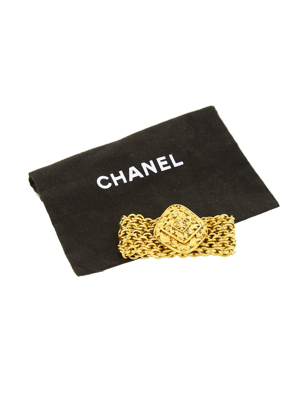 Bracelet CHANEL chaine articulée doré Vintage
