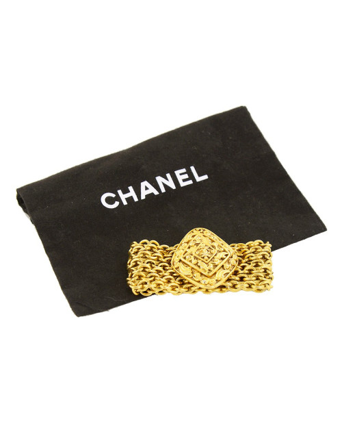 Bracelet CHANEL chaine articulée doré Vintage