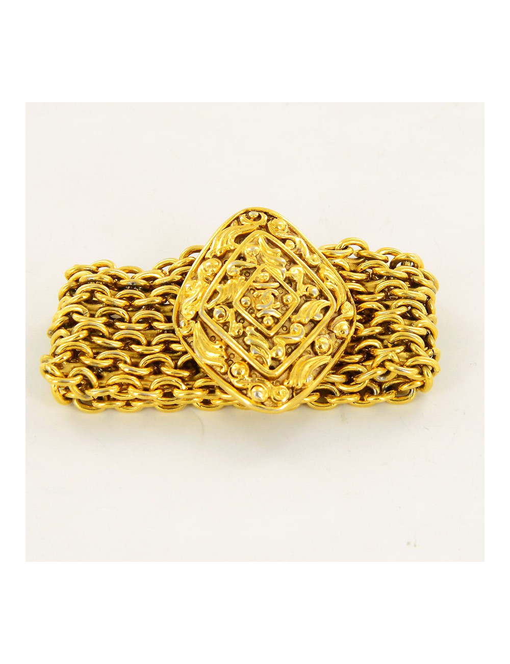 Bracelet CHANEL chaine articulée doré Vintage