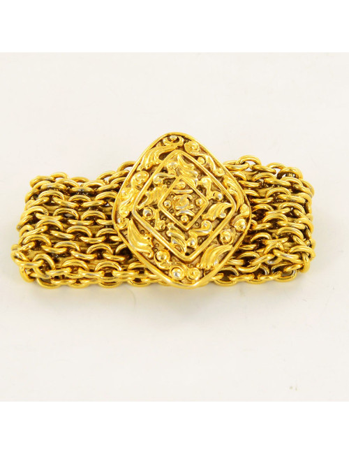 Bracelet CHANEL chaine articulée doré Vintage