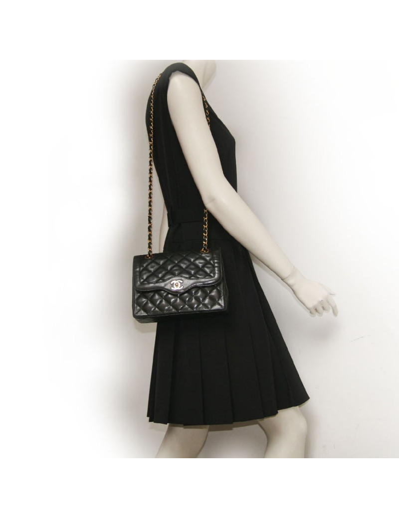 Sac 2.55 CHANEL cuir vieilli noir