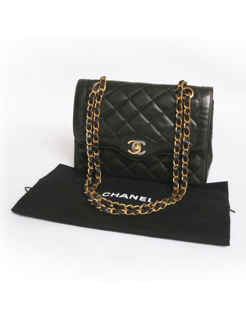 Sac 2.55 CHANEL cuir vieilli noir