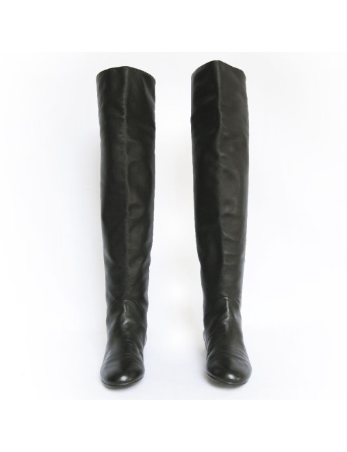 Cuissardes GIUSEPPE ZANOTTI t 38.5 cuir noir