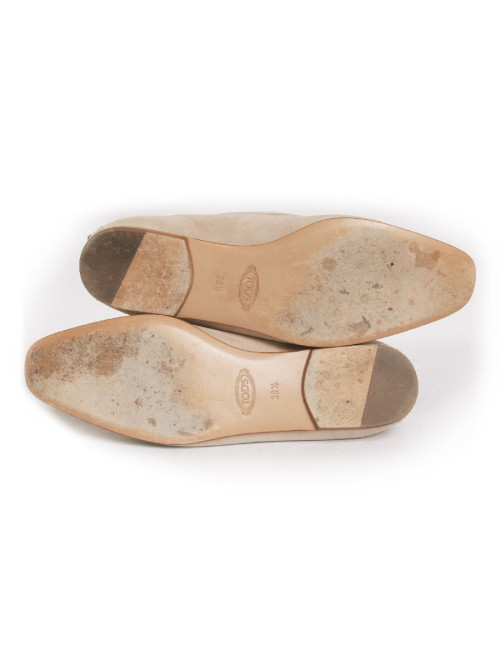 mocassins TOD' S T 38.5 daim beige