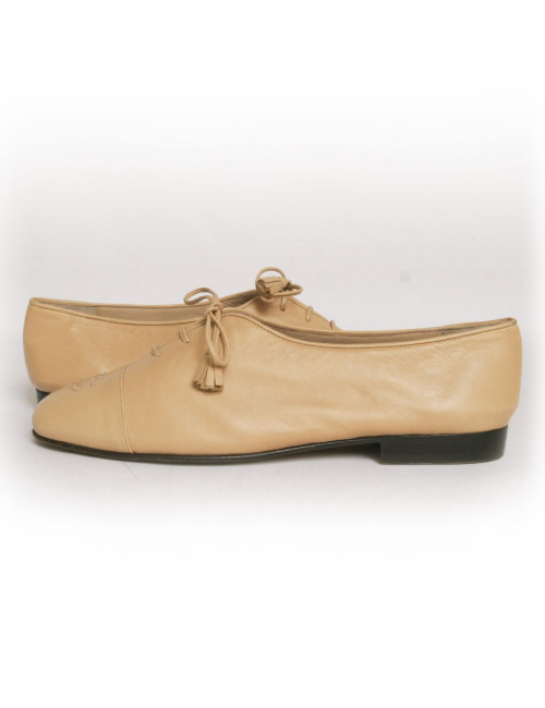 Chaussures CHANEL t41 cuir d'agneau beige