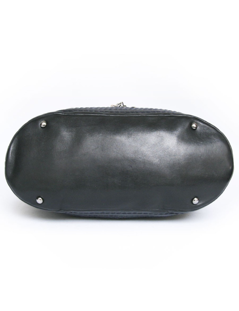 Sac besace CHANEL bleu marine