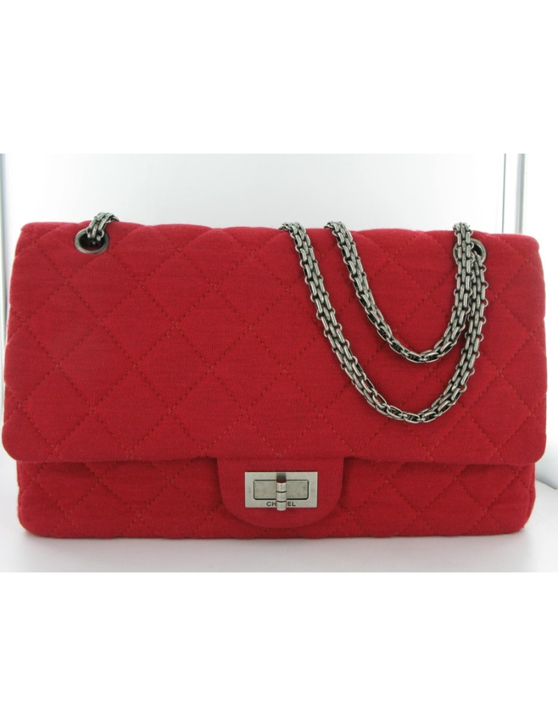255 jersey red CHANEL bag