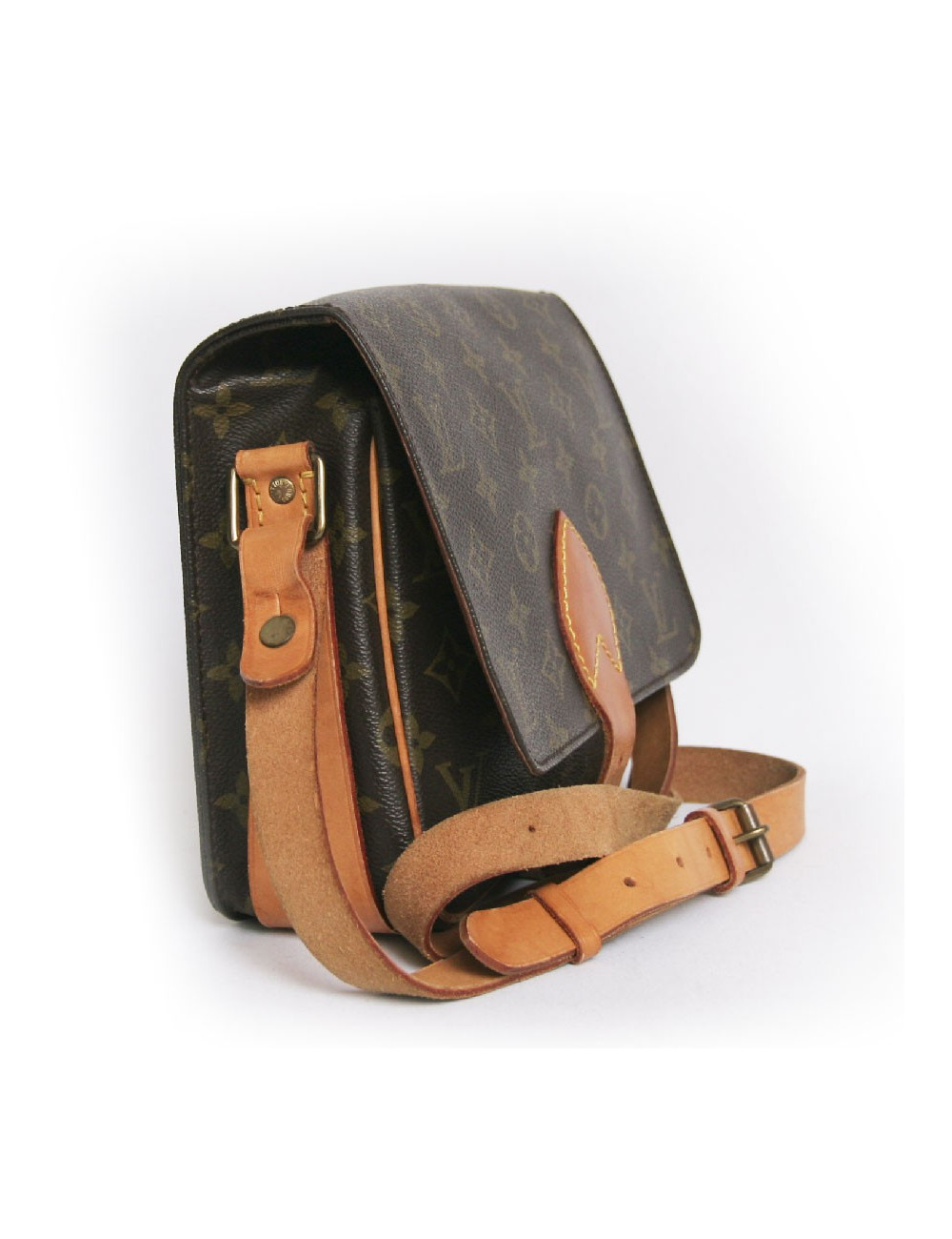 Sac "cartouchière" LOUIS VUITTON toile monogram PM