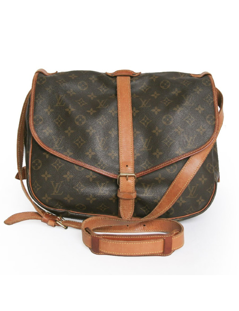 Sac "saumur" messenger  GM LOUIS VUITTON toile monogram
