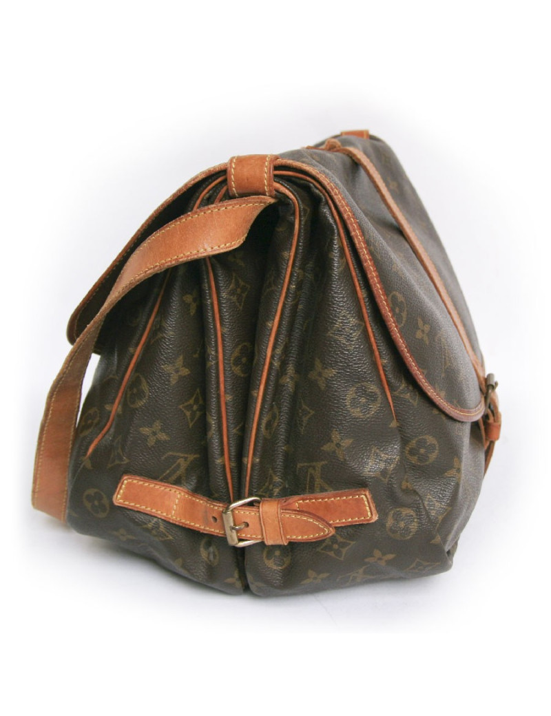 Sac "saumur" messenger  GM LOUIS VUITTON toile monogram