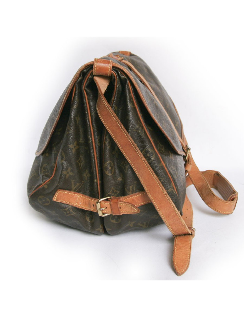 Sac "saumur" messenger  GM LOUIS VUITTON toile monogram