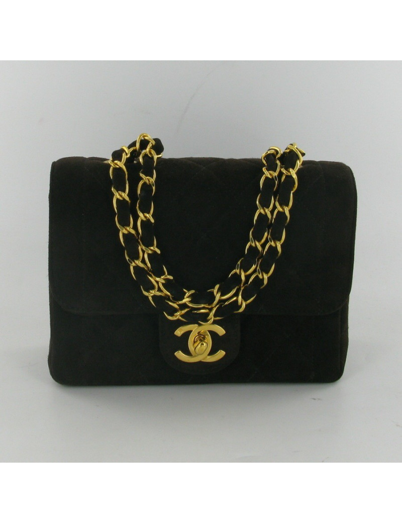 Quilted suede CHANEL bag