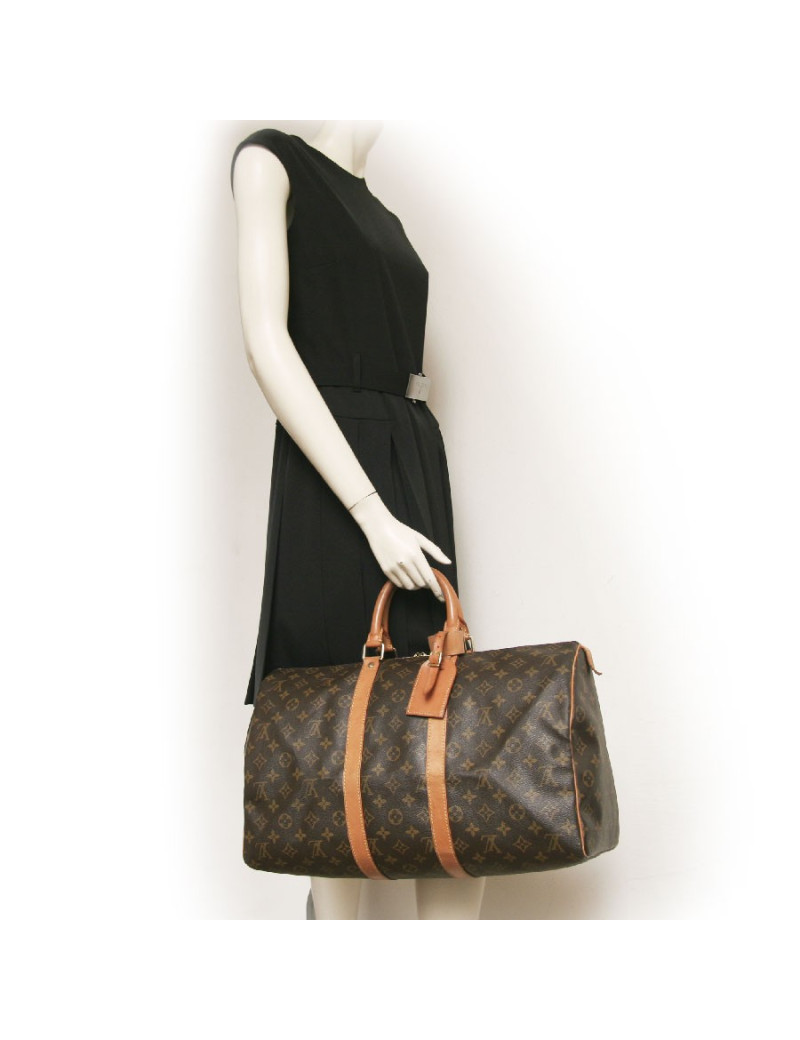 Sac keepall 45 LOUIS VUITTON toile monogram