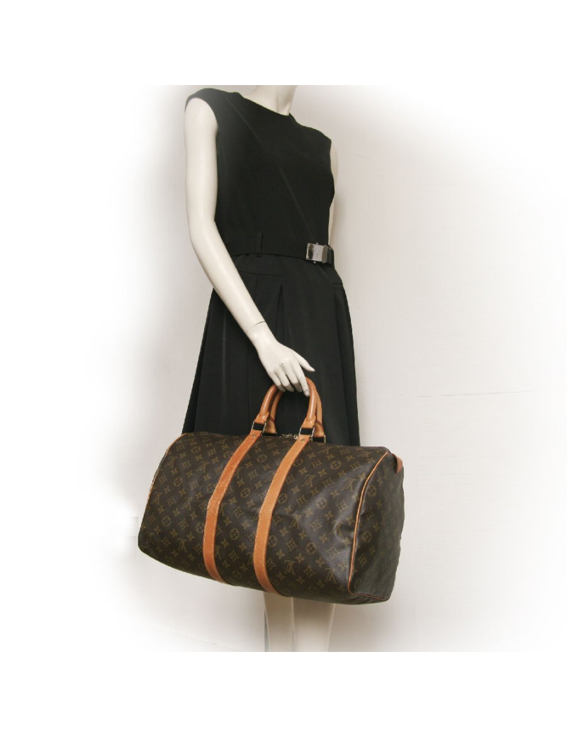 Sac keepall 45 LOUIS VUITTON toile monogram