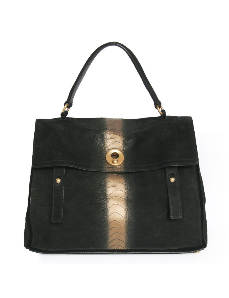 sac YVES SAINT LAURENT  bicolore noir et doré