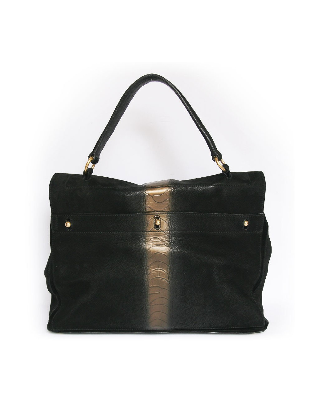 sac YVES SAINT LAURENT  bicolore noir et doré