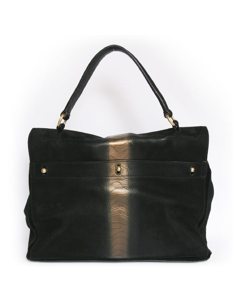 sac YVES SAINT LAURENT  bicolore noir et doré