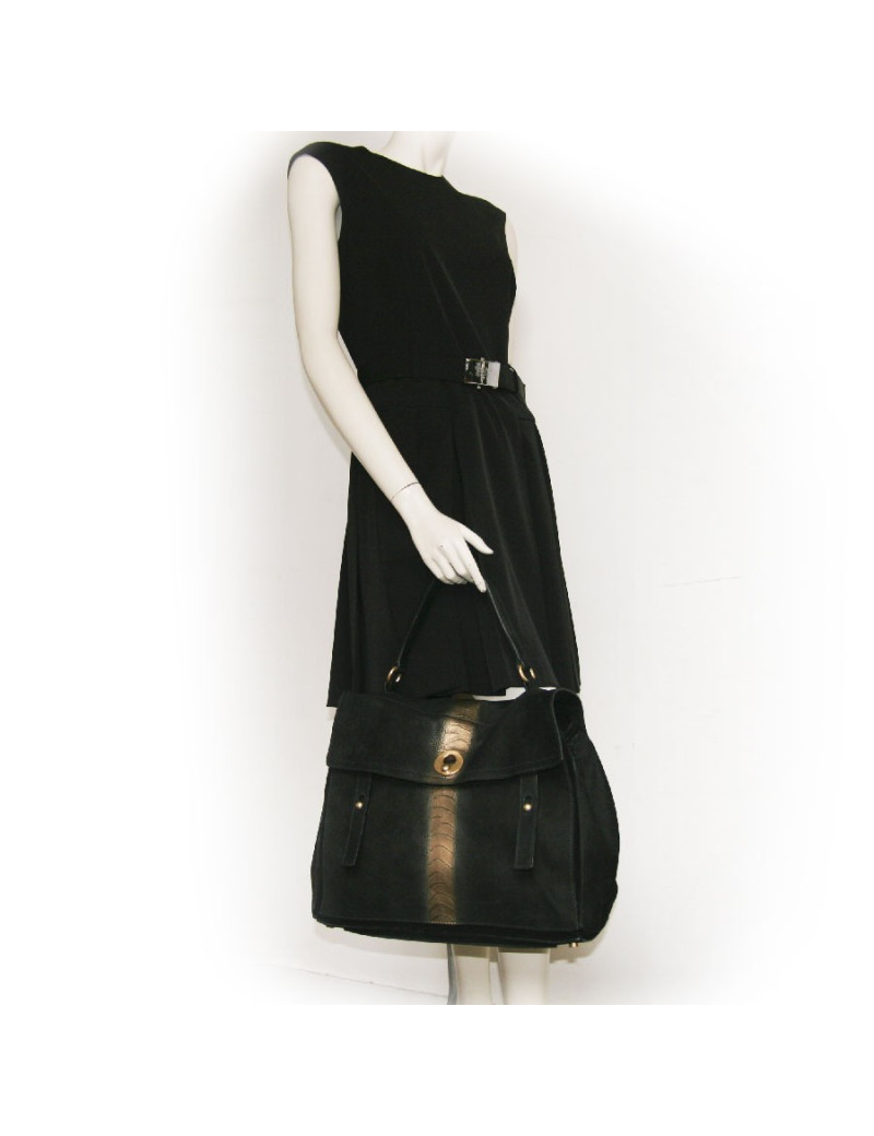 sac YVES SAINT LAURENT  bicolore noir et doré