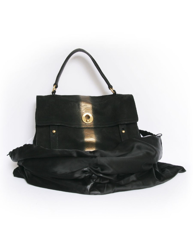 sac YVES SAINT LAURENT  bicolore noir et doré