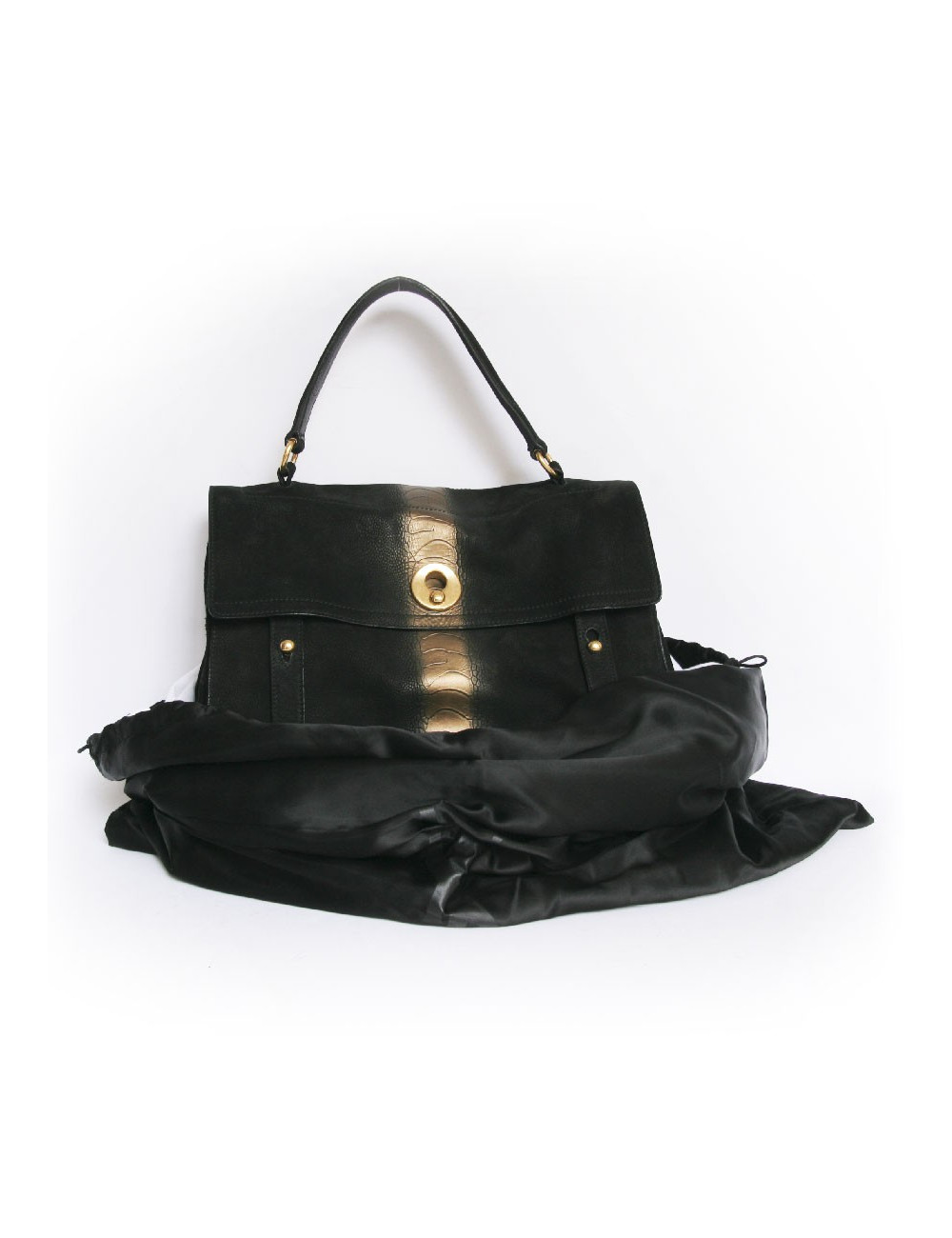 sac YVES SAINT LAURENT  bicolore noir et doré