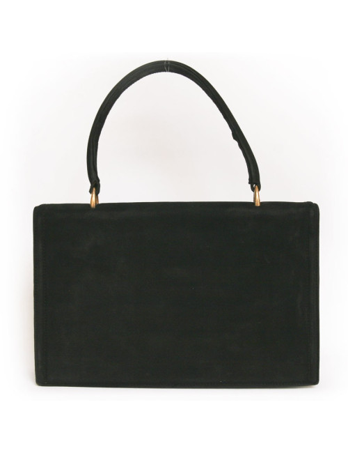 Sac HERMES vintage en daim noir