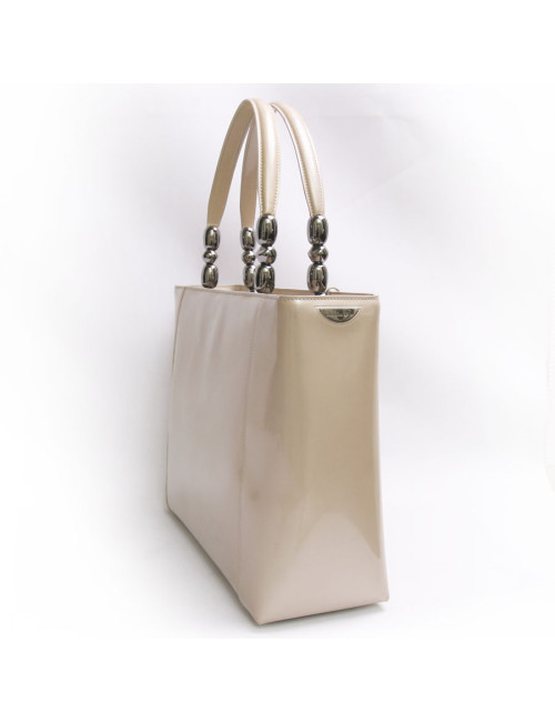 Dac lady dioir DIOR en vernis crème GM et son porte-monnaie