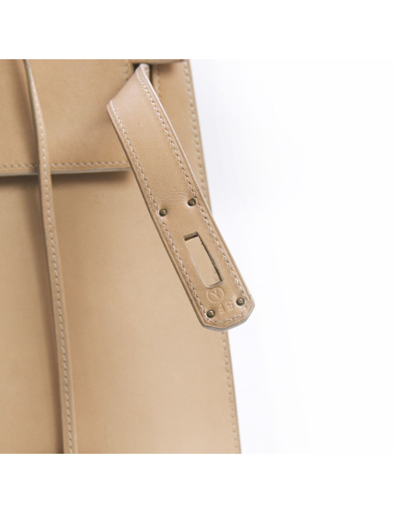 Sac Kelly 32 HERMES cuir box sable