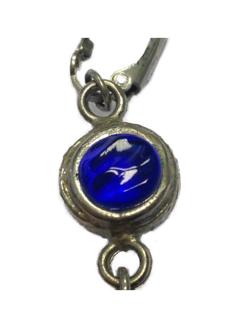 Clous d'oreilles MARGUERITE DE VALOIS en pâte de verre