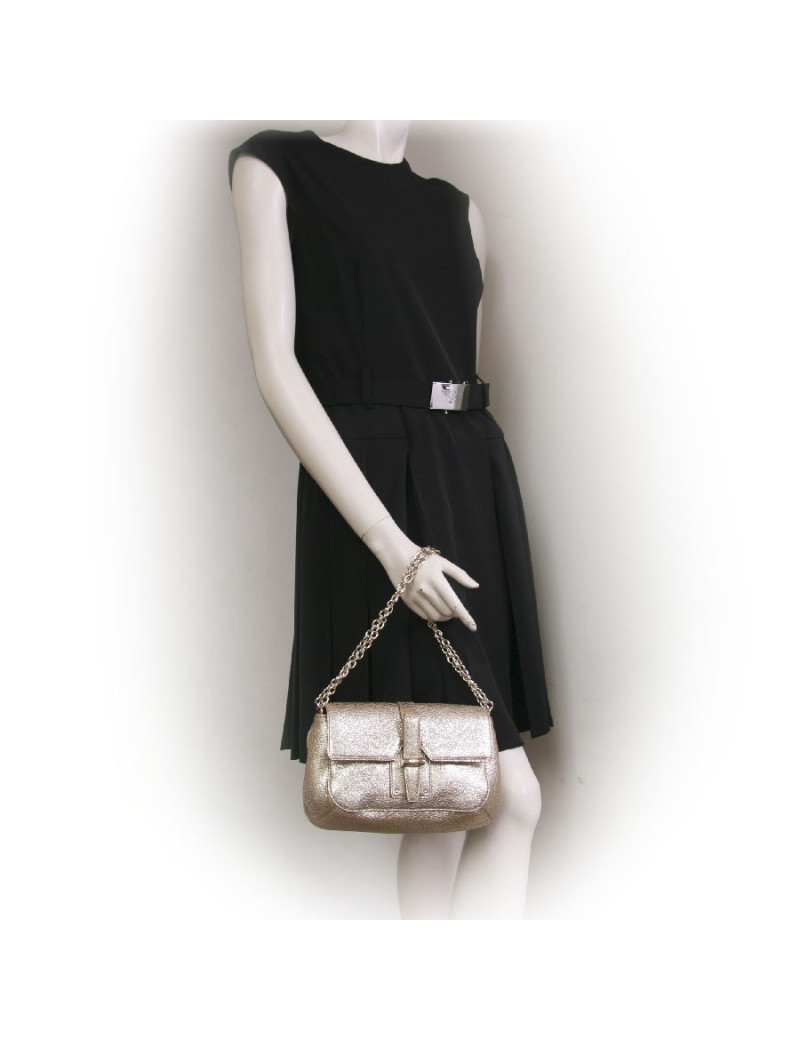 Mini sac YVES SAINT LAURENT lamé doré
