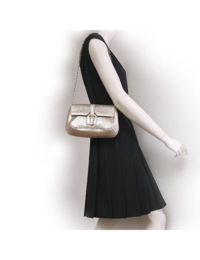 Mini sac YVES SAINT LAURENT lamé doré