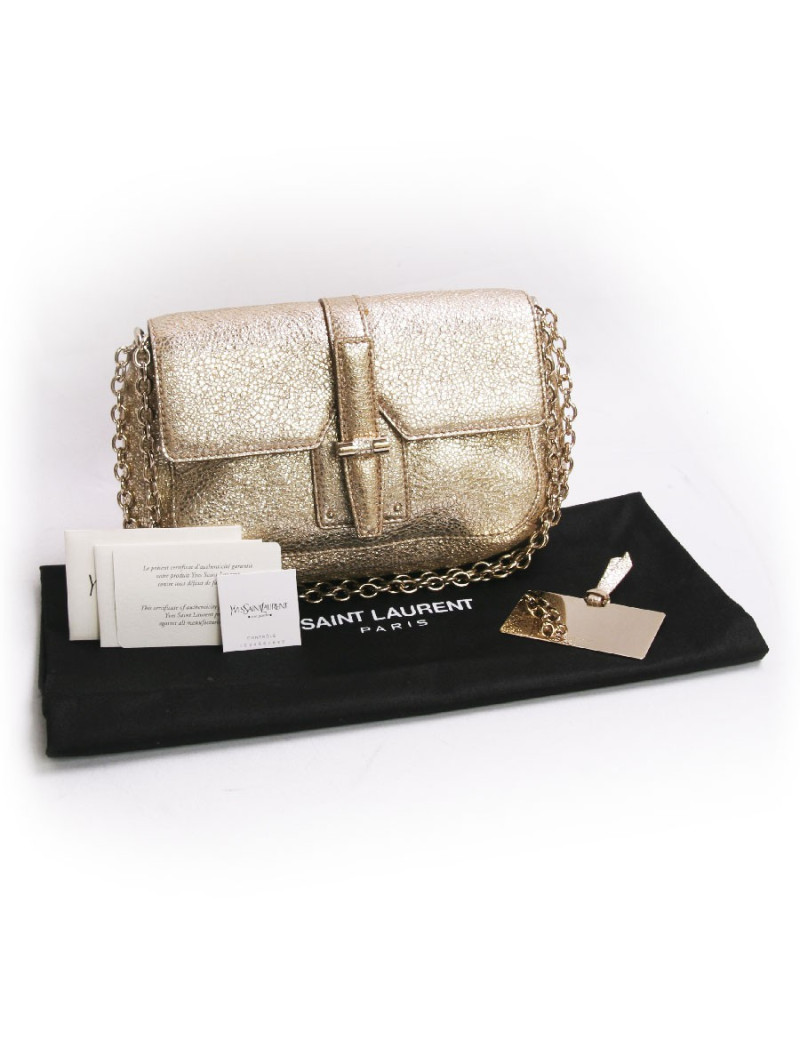 Mini sac YVES SAINT LAURENT lamé doré