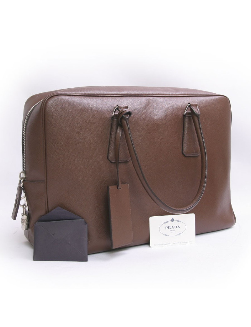 Sac Prada en toile marron