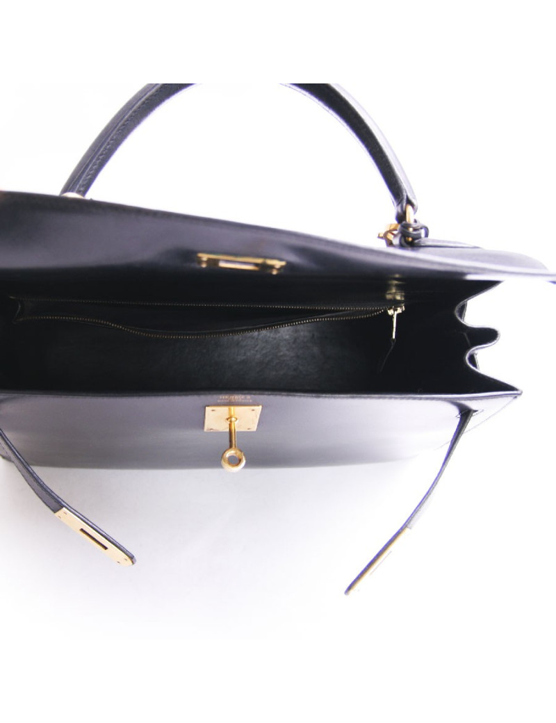 Sac kelly 32 HERMES box noir Vintage  