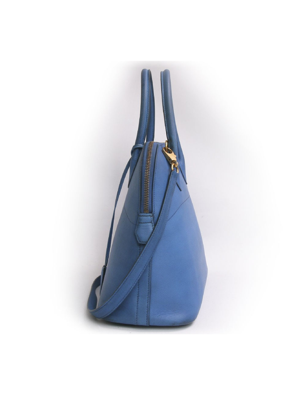 Sac bolide HERMES bleu  cuir epsom