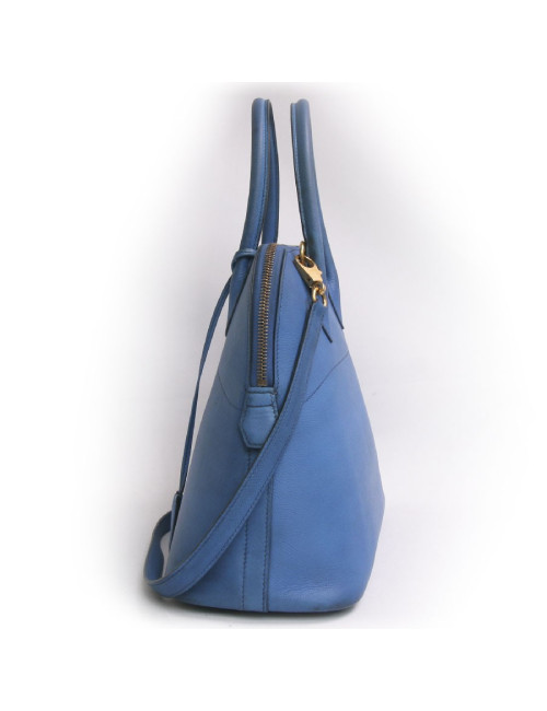 Sac bolide HERMES bleu  cuir epsom