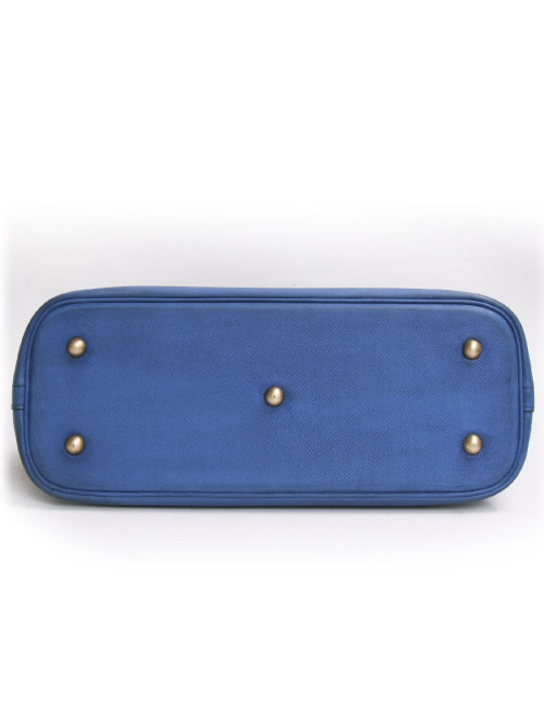 Sac bolide HERMES bleu  cuir epsom