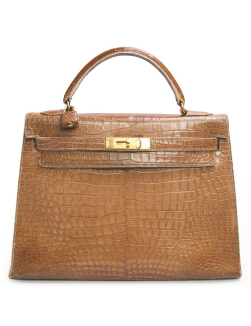 Kelly 32 HERMES crocodile porosus 