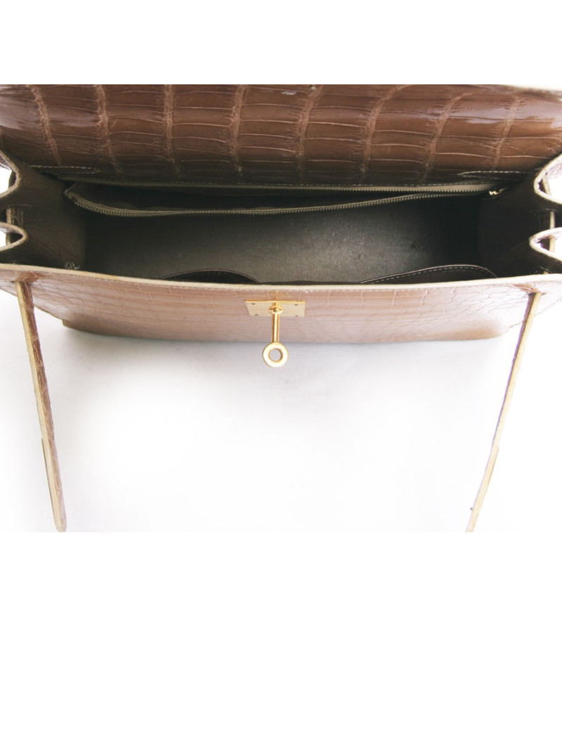 Kelly 32 HERMES crocodile porosus