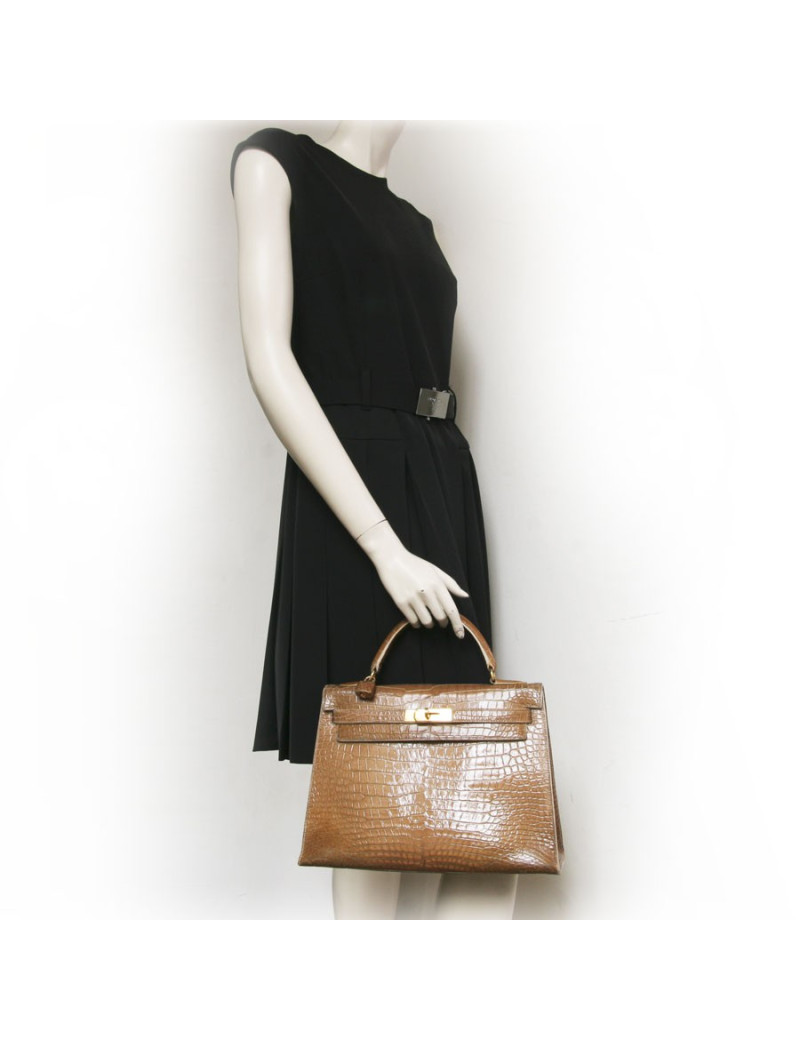 Kelly 32 HERMES crocodile porosus