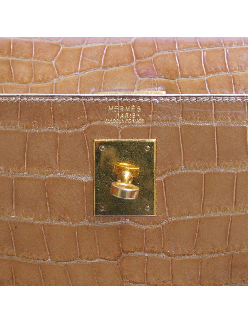 Kelly 32 HERMES crocodile porosus 