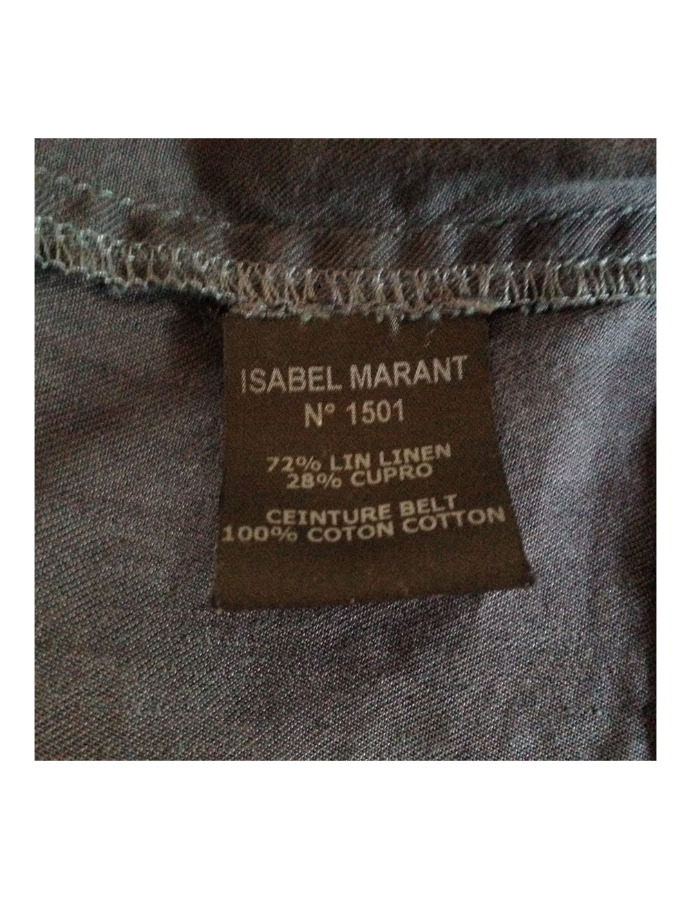 Robe Isabel Marant en lin ardoise, T40