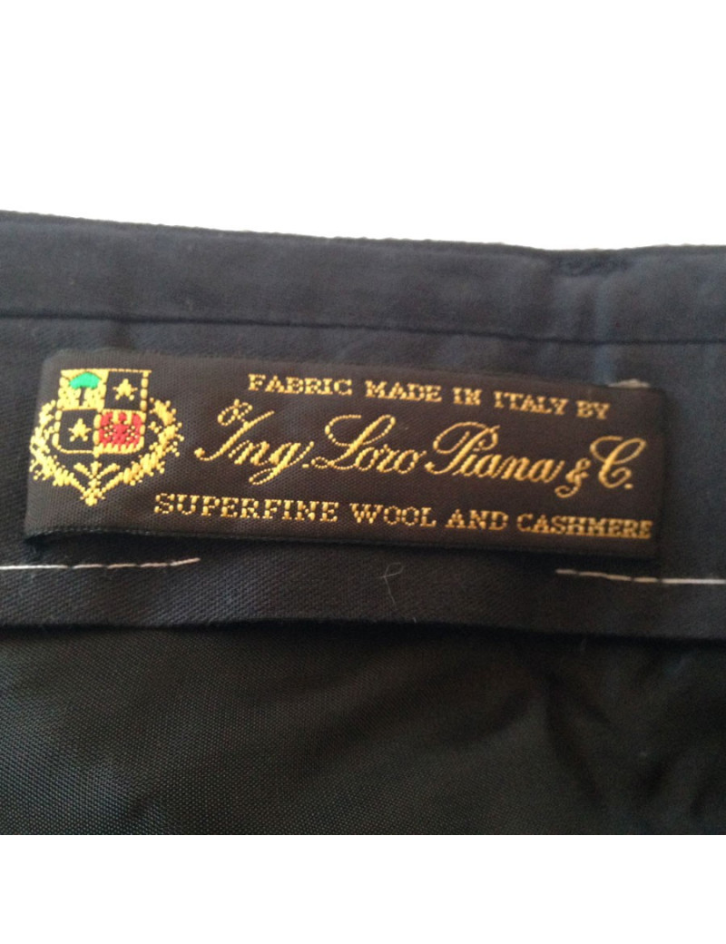 Pantalon droit Golden Goose en laine, noir, Taille L