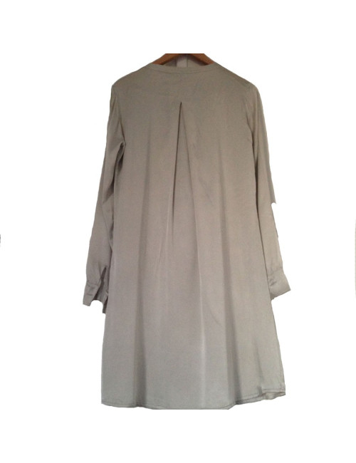 Robe en soie gris perle Manila Grace, T46 it