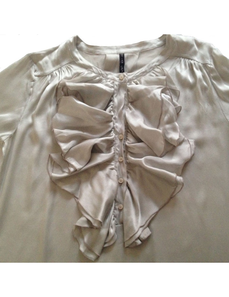 Robe en soie Manila Grace gris perle, T46 it