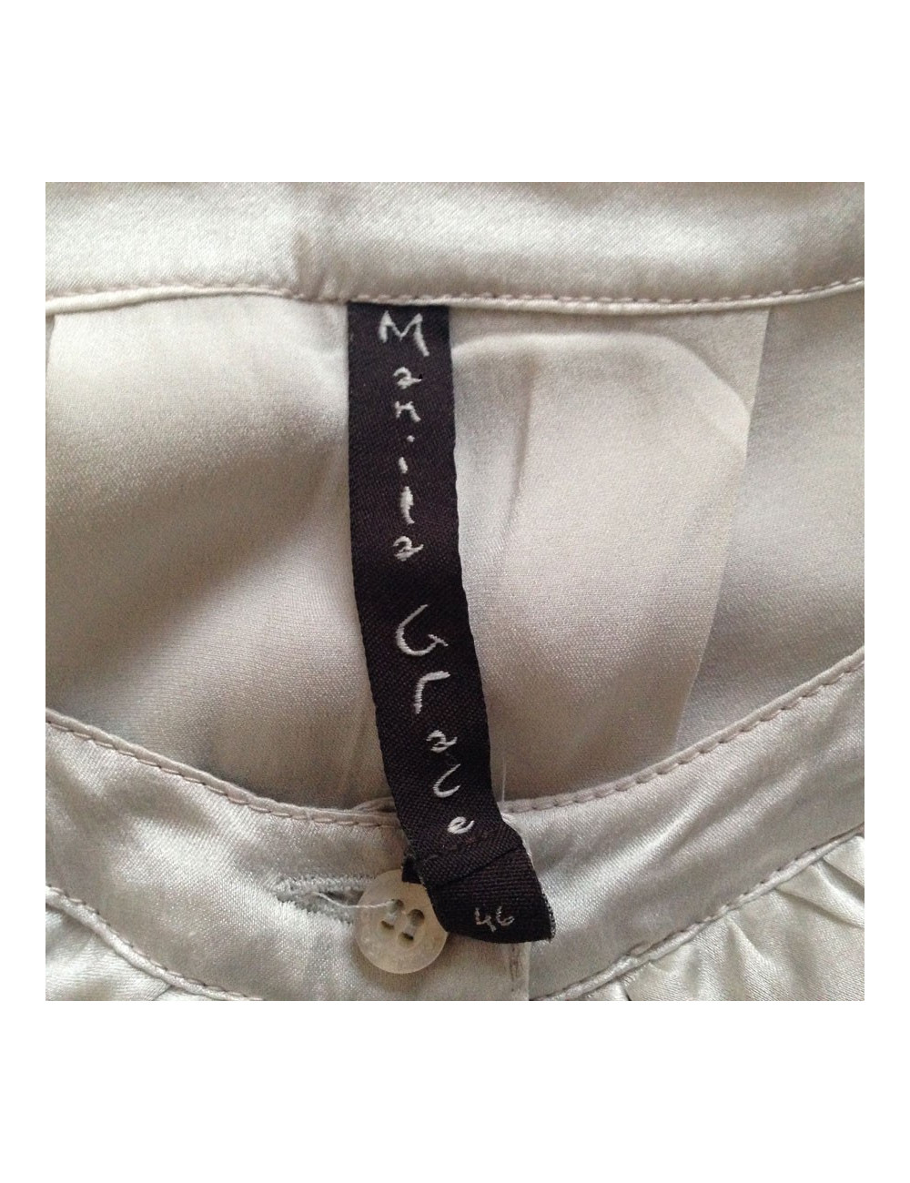 Robe en soie Manila Grace gris perle, T46 it