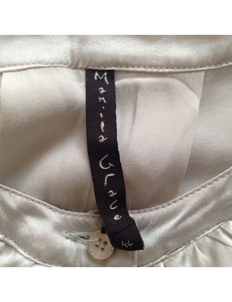 Robe en soie Manila Grace gris perle, T46 it